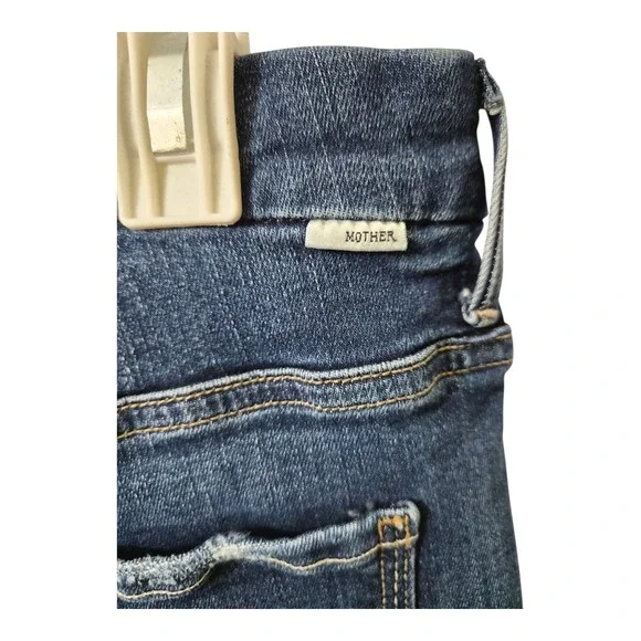 Mother The Looker High Waisted Skinny Jeans Women's Size 29 Teaming Up Wash Dark - Picture 3 of 8